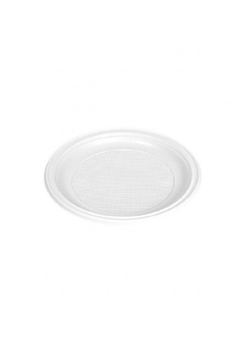 Plato llano blanco 17cm 15und reutilizable. Ducaval 24-48 horas envios