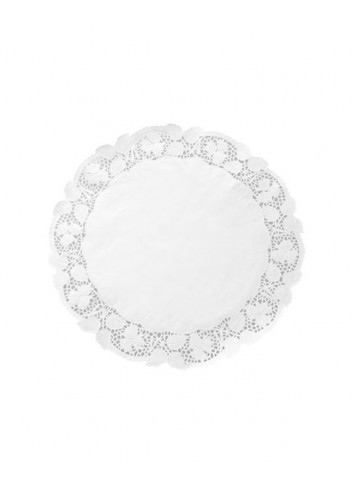 Blonda redonda blanca 38cm papel 5ud | Ducaval | Envíos 24/48 horas