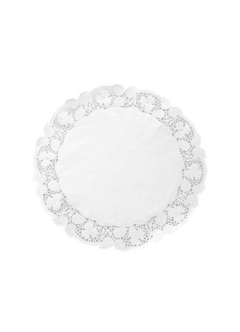 Blonda redonda blanca 38cm papel 5ud | Ducaval | Envíos 24/48 horas