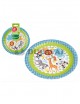Plato llano animales 23cm 4ud - Disfraces Ducaval