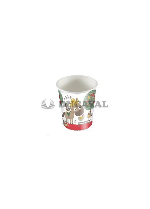 Vaso animales granja 200cc 25ud - Disfraces Ducaval