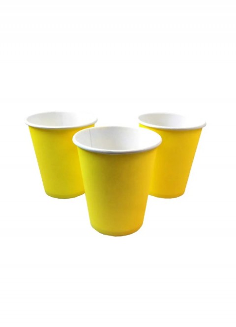 Vaso cartón amarillo 200cc 24ud | Ducaval | Envios 24/48 horas