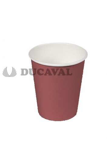Vaso cartón burdeos 200cc 24ud - Disfraces Ducaval
