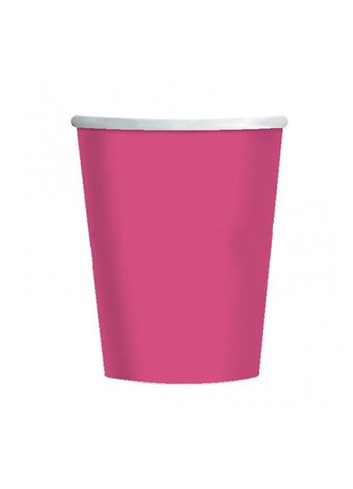 Vaso cartón fucsia 200cc. 24ud