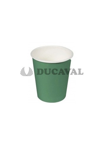 Vaso cartón verde 200cc. 24ud - Disfraces Ducaval