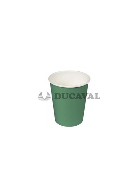 Vaso cartón verde 200cc. 24ud - Disfraces Ducaval