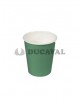 Vaso cartón verde 200cc. 24ud - Disfraces Ducaval