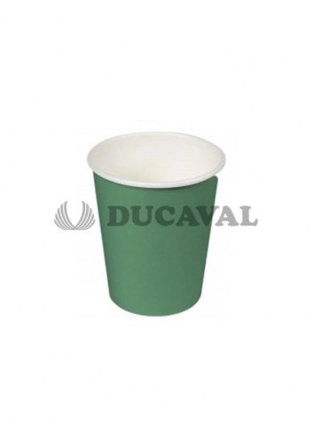 Vaso cartón verde 200cc. 24ud - Disfraces Ducaval