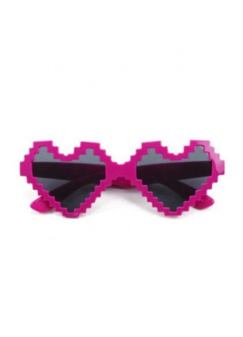 Gafas corazón fucsia