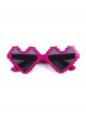 Gafas corazón fucsia