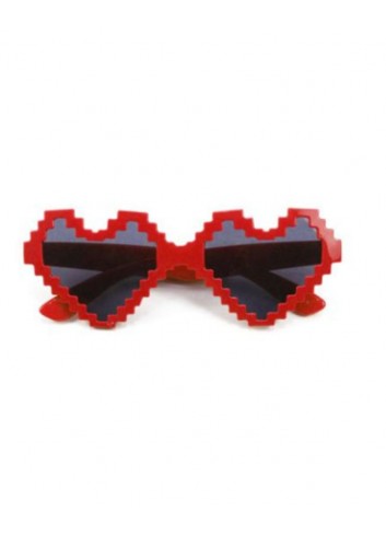 Gafas corazón rojo