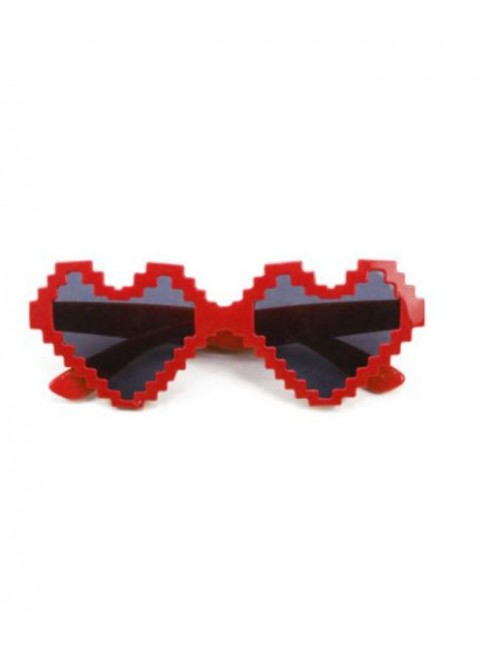 Gafas corazón rojo