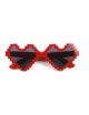Gafas corazón rojo