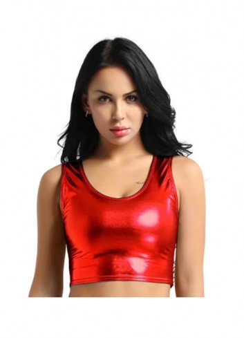 Crop top rojo metalizado | Ducaval | Envías 24/48 horas 