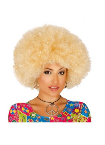 Peluca afro rubia extra
