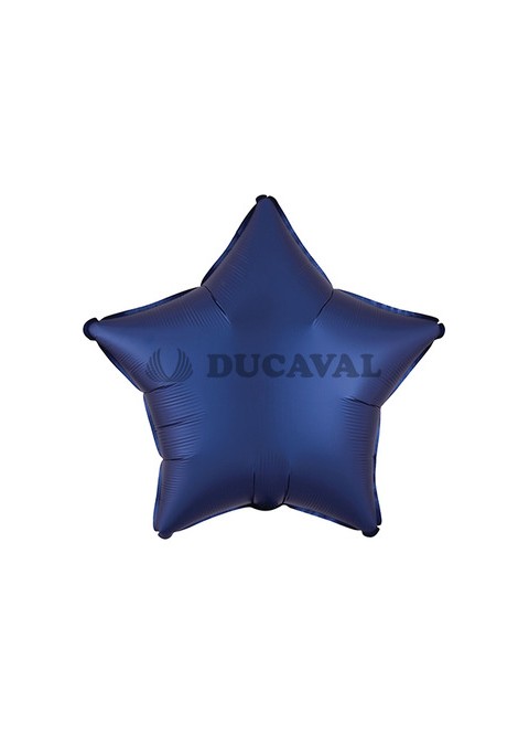 Globo foil estrella satín  luxe azul naval 45cm