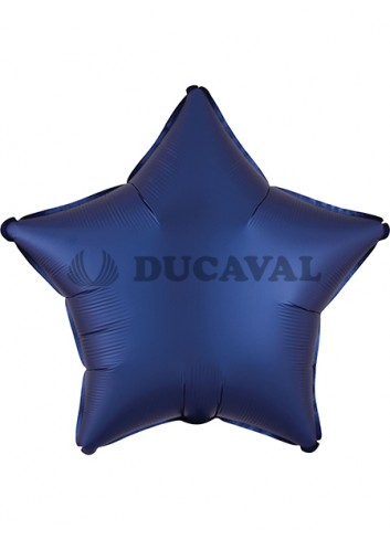 Globo foil estrella satín  luxe azul naval 45cm