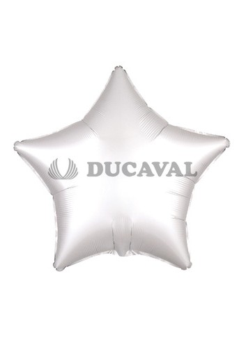 Globo foil estrella satín luxe blanco 45cm.
