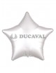 Globo foil estrella satín luxe blanco 45cm.