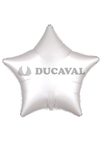 Globo foil estrella satín luxe blanco 45cm.