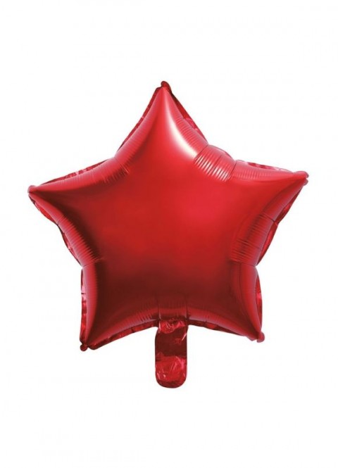 Globo foil estrella satín rojo oscuro 45cm - Disfraces Ducaval