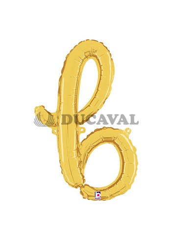 Globo foil letra B minúscula oro 36cm