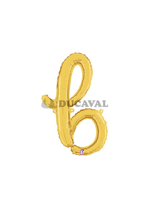 Globo foil letra B minúscula oro 36cm
