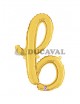 Globo foil letra B minúscula oro 36cm