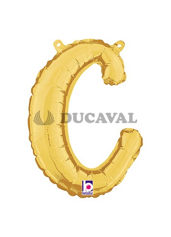 Globo foil letra C minúscula oro 36cm