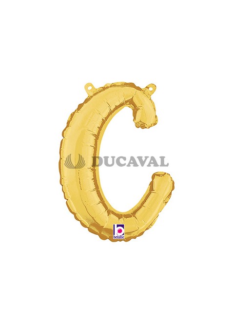 Globo foil letra C minúscula oro 36cm