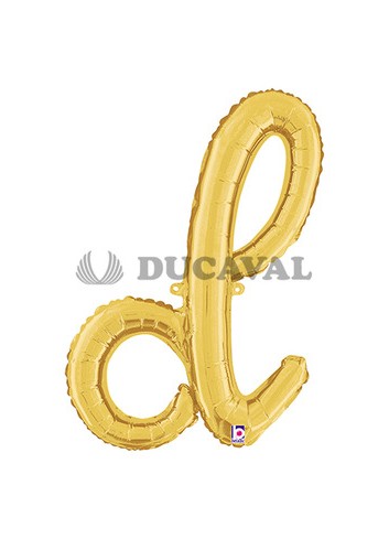 Globo foil letra D minúscula oro 36cm