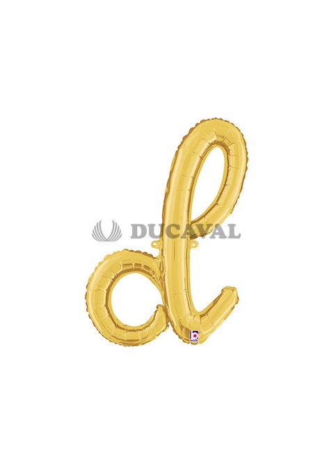 Globo foil letra D minúscula oro 36cm