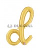 Globo foil letra D minúscula oro 36cm