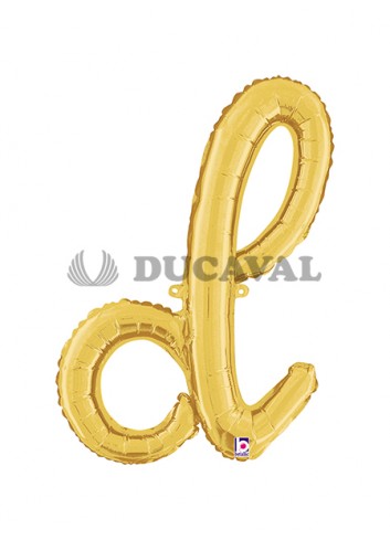 Globo foil letra D minúscula oro 36cm