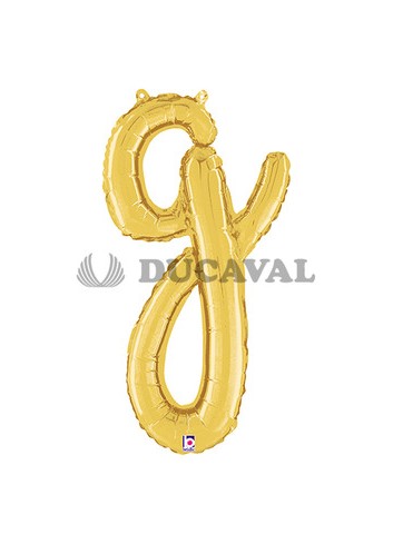 Globo foil letra G minúscula oro 36cm