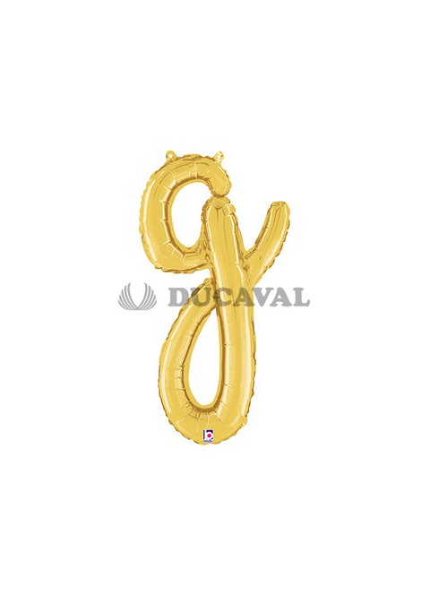 Globo foil letra G minúscula oro 36cm
