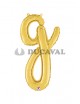 Globo foil letra G minúscula oro 36cm