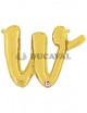 Globo foil letra W minúscula oro 36cm
