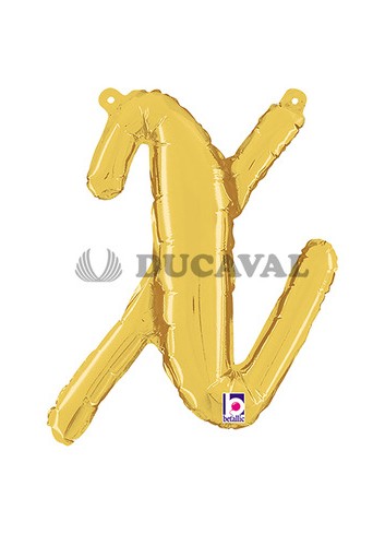 Globo foil letra X minúscula oro 36cm