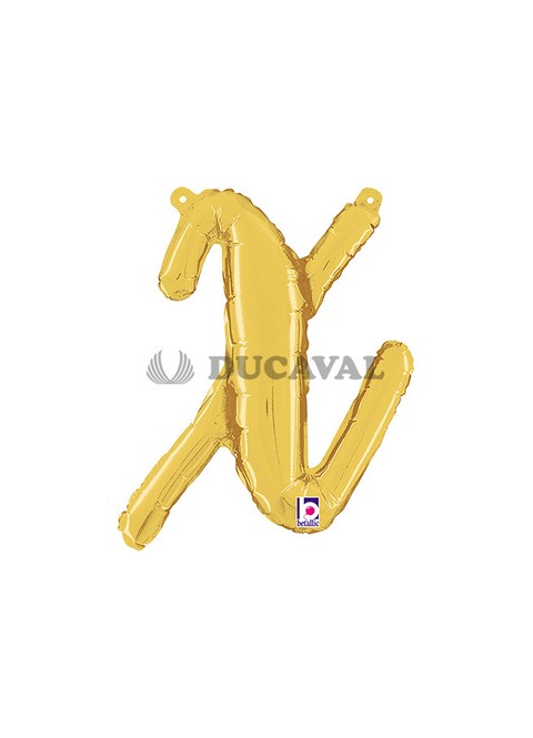 Globo foil letra X minúscula oro 36cm