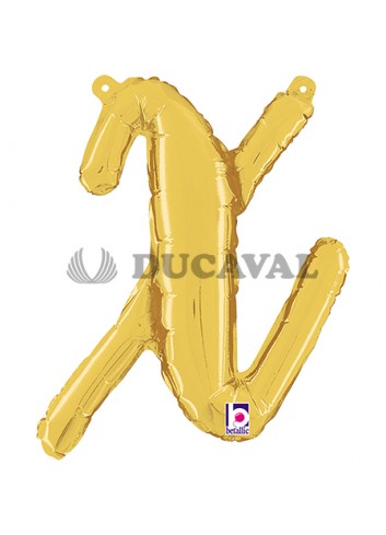Globo foil letra X minúscula oro 36cm
