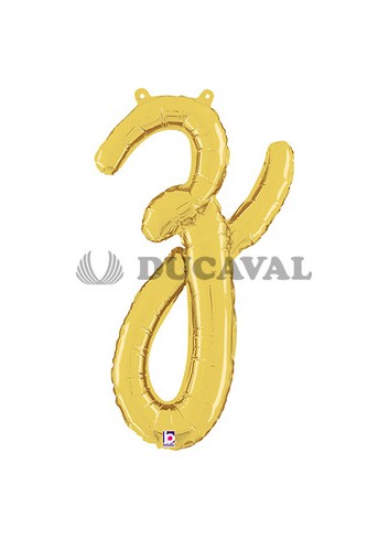 Globo foil letra Z minúscula oro 36cm