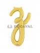 Globo foil letra Z minúscula oro 36cm