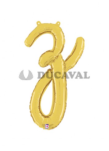 Globo foil letra Z minúscula oro 36cm