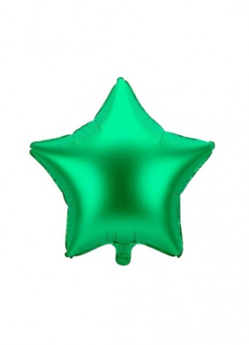 Globo foil estrella verde mate 48cm | Ducaval | Envíos 24/48h