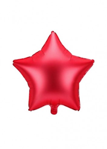 Globo foil estrella roja mate | Ducaval | Envíos 24/48h