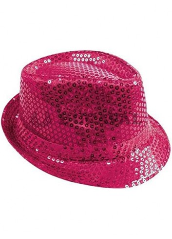 Sombrero lentejuelas fucsia