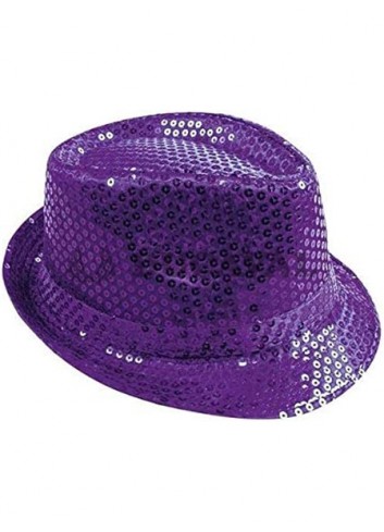Sombrero lentejuelas morado