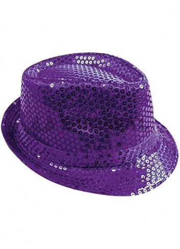 Sombrero lentejuelas morado