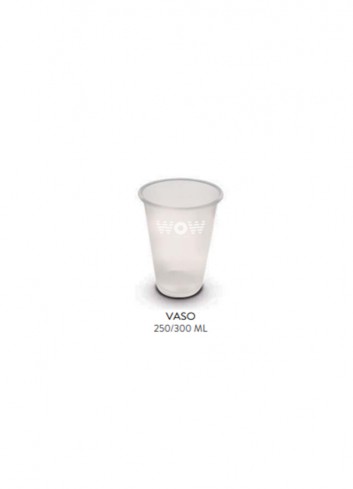 Vaso cv10 oz R- Pet Sound 250 ml WOW. Ducaval envios 24-48 horas